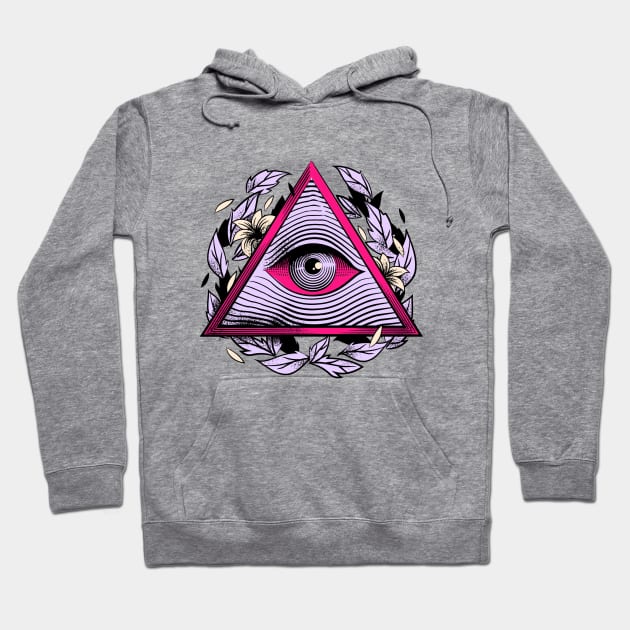 Masonic Illuminated Eye Hoodie by World upside down